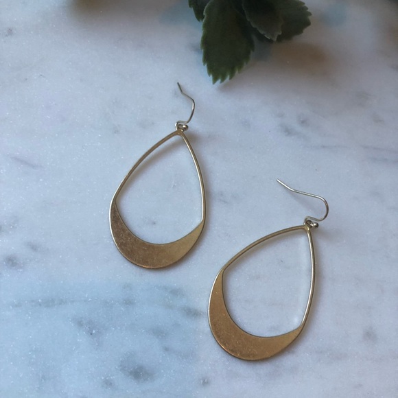 Jewelry - The Vera - Vintage Gold Crescent Drop Hoops